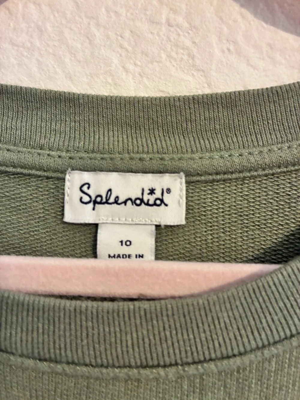 Splendid Girls Olive Embroidered Sweat Set